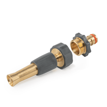 Bradas Nastavljiva razpršilna šoba MEDENINASTA MEHKA GW 3/4" s priključkom za pipo GZ 3/4" 10 cm medenina BR-S4711
