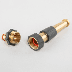 Bradas Nastavljiva razpršilna šoba MEDENINASTA MEHKA GW 3/4" s priključkom za pipo GZ 3/4" 10 cm medenina BR-S4711