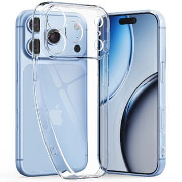 Tech-protect FlexAir ovitek + 2x zaščitno steklo za iPhone 17 Pro / 18 Pro, prozorno