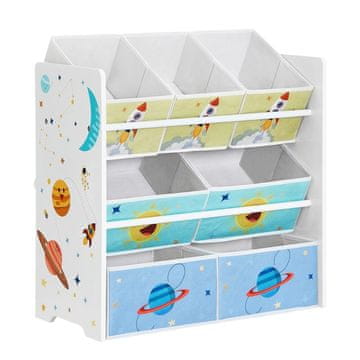 Songmics Polica za shranjevanje igrač 29.5x62.5x60 cm bela