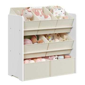 Songmics Organizator za igrače 29.5x62.5x60 cm, bela