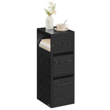 Songmics Nočna omarica 2 predala 30x25x65 cm Črna