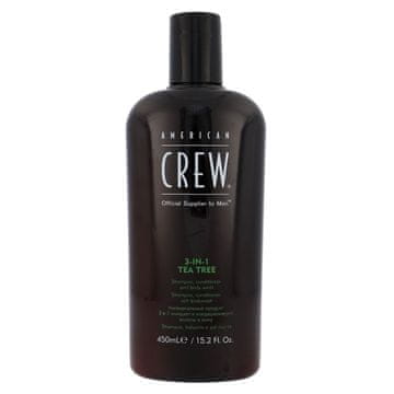 American Crew 3-IN-1 Tea Tree šampon, balzam in gel za prhanje 3 v 1 za moške