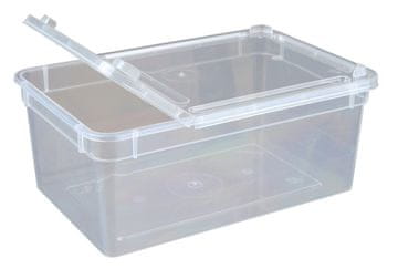 Terrario PLASTIČNA POSODA ZA TERARIJ ZA PLAZILCE, DVŽIVŠČINE, ŽUŽELKE IN KRMILNICE 26X18X13CM