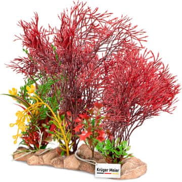 E.I. UMETNE RASTLINE DEKORACIJA ZA AKVARIJ CORAL GARDEN BARVITE 21 CM
