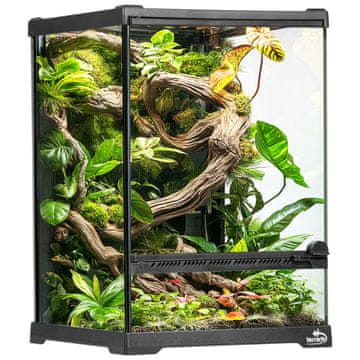 Terrario STEKLENI TERARIJEV 20X20X30CM Z VODOTESNIM DNOM ZA PLAZILCE IN DVŽIVKE