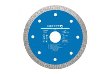 Hoegert Diamantna rezalna plošča za keramiko/granit. super tanka 1.2 mm. 115 mm