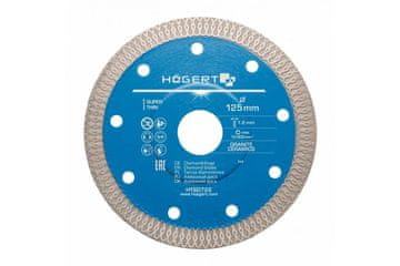 Hoegert Diamantna rezalna plošča za keramiko in granit. super tanka 1.2 mm. 125 mm