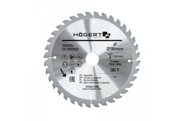 Hoegert Žagin list 216x36T. 7000 o/min. redukcijski obroči 25/20/16 mm
