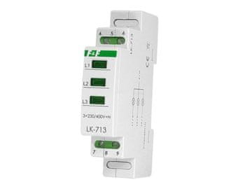 FF 3-fazna modularna svetilka zelena 3x230V+N AC 6004 signalna svetilka