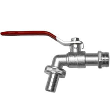 Bradas POCINKANA KROGLASTA PIPA 1/2" GZ 3/4" S PRIKLJUČKOM ZA VRTNO CEV