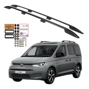 Strešne nosilce Volkswagen Caddy Ford Transit Connect Long 2020 - črne