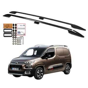 Strešne nosilce Berlingo Doblo Combo Partner ProAce City od leta 2018 L1 črne