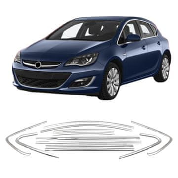 Stranske okenske letve iz nerjavečega jekla, kromirane Opel Astra J 2010-2019