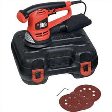 BLACK + DECKER 125 mm ekscentrični orbitalni brusilnik 480 W kovček KA191EK