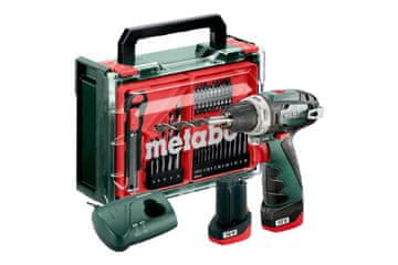 Metabo PowerMaxx BS Basic Set 12V 34/17Nm 2x2,0 Ah izvijač + 41 kosov pribora