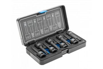 Hoegert Set nasadnih ključev 1/2" Torx T30-T80. udarni dolgi. CrMo. 8-delni