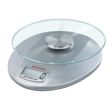 Električna digitalna kuhinjska tehtnica 5 kg steklo/plastika srebrna Roma 65856 SOEHNLE