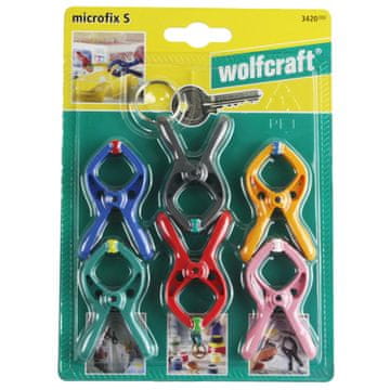WolfCraft Vzmetne spone 6 kosov majhne 20 mm Microfix S 20 komplet 3420000