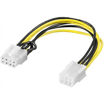 Goobay | Napajalni kabel | Moški | 6-pinski PCI Express napajalnik | Ženski | 8-pinski PCI Express napajalnik | 19,5 cm
