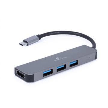 CABLEXPERT Priklopna postaja | USB-C 3.2 | Črna | Siva
