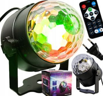 KOLOROFON DISCO krogla STROBE laser SILVESTROVSKA NOČ