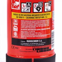 AMIO 2 kg gasilni prašek ABC s plastično glavo, manometrom in obešalnikom
