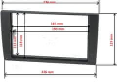 ACV 2DIN okvir radia Audi A4 (B6/B7) 2001-2008, Seat Exeo 2009-2013 281320-18-0