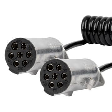 AMIO Spiralni kabel za TIR prikolico 2x 7-pinski tip N 5m 24V -04379