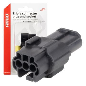 AMIO Komplet vodoodpornih električnih konektorjev 3-PIN 2,2 mm -04347