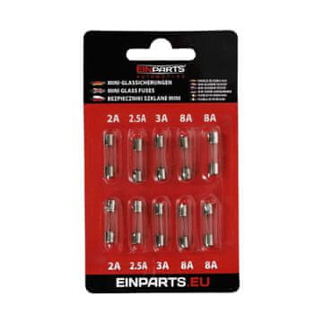 Steklene varovalke 5×20 mm 250V, 10 kosov EPFUSE36