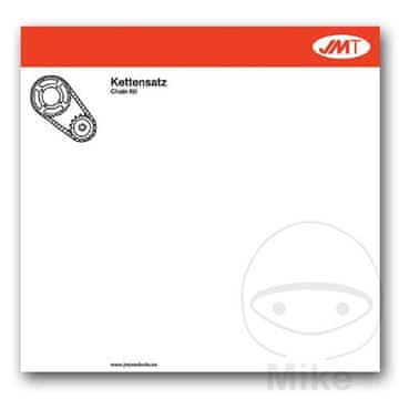 JMT Komplet odprte verige 520X2 X-Ring zlate barve za KTM