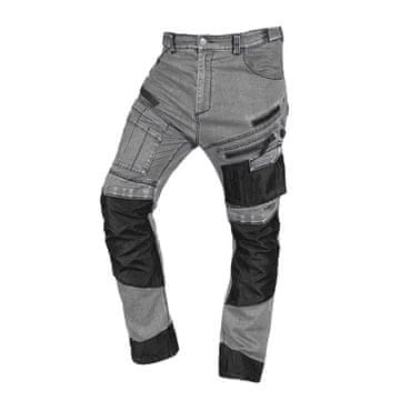 Delovne hlače DENIM, ojačane oxfordske, sive, velikost S