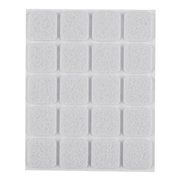Samolepilne filcane blazinice, bele 20x20 mm, 20 kosov.
