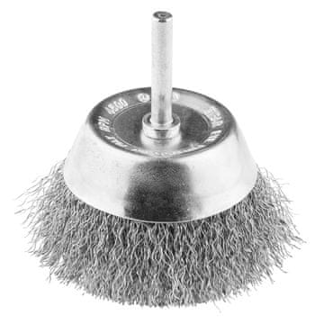 Žična krtača 50 mm, valovita žica, INOX, s 6 mm steblom