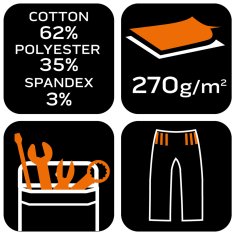 Kratke hlače Mix&Match, elastičen pas, temno modre, velikost XS