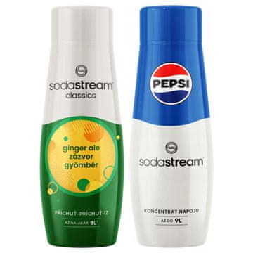 2x sirup za SODASTREAM ingverjev nasičevalec + vodni koncentrat PEPSI