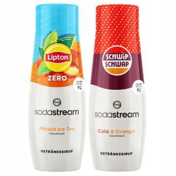 SodaStream 2x ledeni čaj Lipton z okusom breskve in sladkorja brez sladkorja + Shwip Shwap