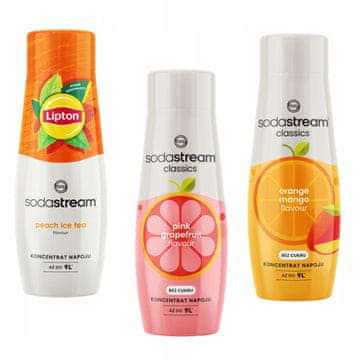 SodaStream Ledeni čaj breskev + grenivka + pomaranča mango, 3 kosi
