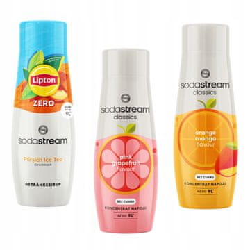 SodaStream Lipton ledeni čaj breskev, grenivka, mango 3-koncentrat set