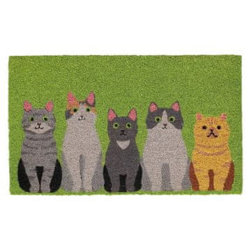 Esschert Design Barvita predpražnica z motivom mucka 75x45 cm