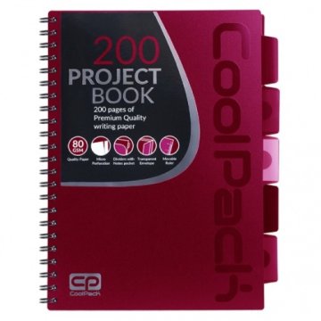 CoolPack Spiralni zvezek A4 rdeč