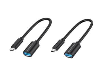 Conceptronic komplet 2x USB-C na USB-A OTG adapterjev 20 cm, ABBY11B