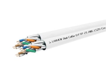 Omrežni kabel Cat6a U-FTP 4x2xAWG23 LSZH bel, 305 m, požarni razred: Cca, LVN122163