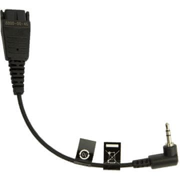 Jabra 8800-00-46 avdio kabel 0,15 m QD 2,5 mm vtičnica črne barve