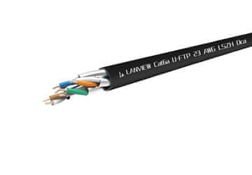 Cat6a U-FTP LAN kabel 305m Dca LSZH črne barve