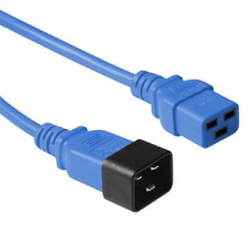 MicroConnect Napajalni kabel PE2019B18 moder 1,8 m C20-C19 za plošče