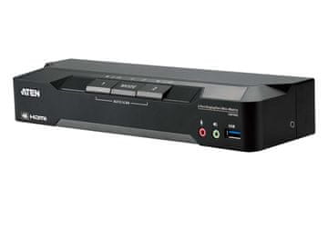 Aten CM1942 USB DP 4K KVM stikalo črne barve