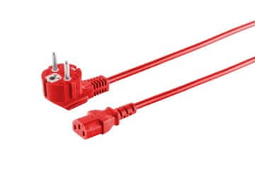 MicroConnect Napajalni kabel C13 rdeč 1,8 m MC-SCHUANGC13180R (V+Ž)
