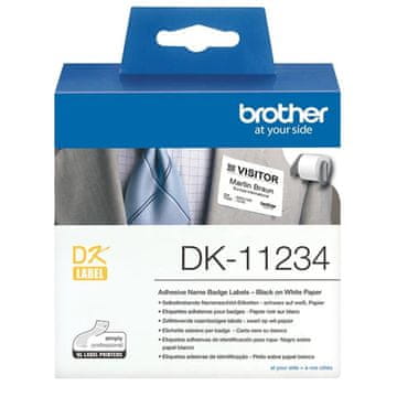 BROTHER nalepke 86 mm x 60 mm - črna nalepka, DK11234